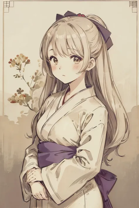 yukata beautiful girl
illustration style
sepia color