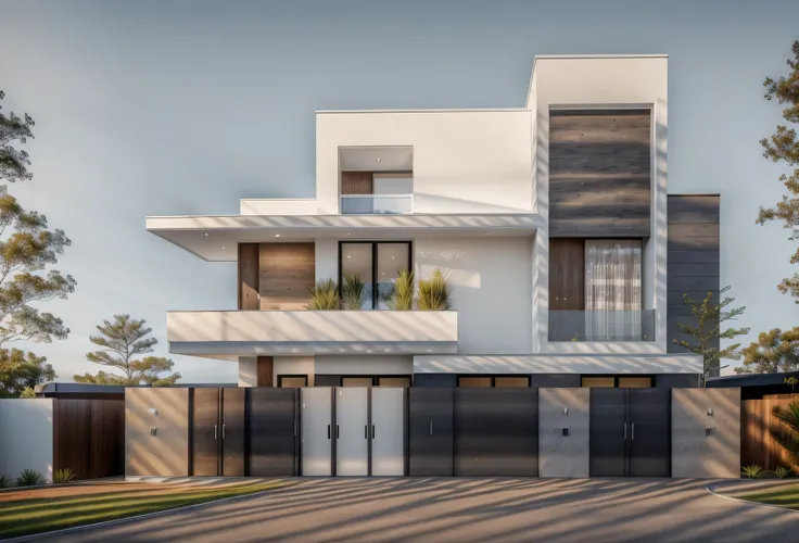 PLATFORM KTHOUSE, 1 morden WHITE house:1.9, 1large road runs in front of the buildings, (RAW photo, real, best quality, masterpiece:1.2), look morden minimalist, 1 road in front of the house, dynamic lighting:1.3, (hyper realistic, photo-realistic:1.2), hi...