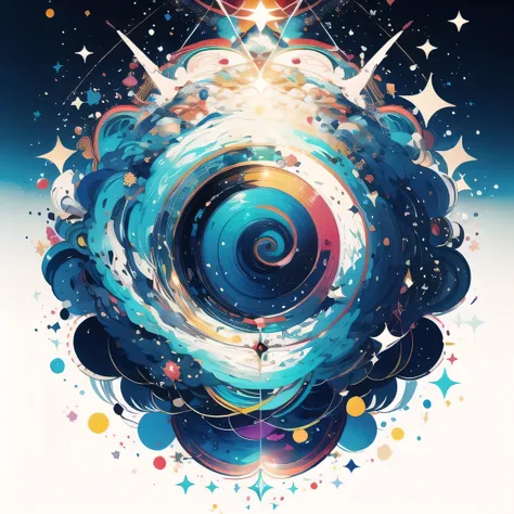 (masterpiece:1.2), best quality, Surreal circular swirl, halfway,