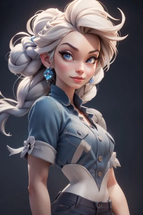 3dmm style,
elsa disney , 3d character, in the style of hyper-realistic,