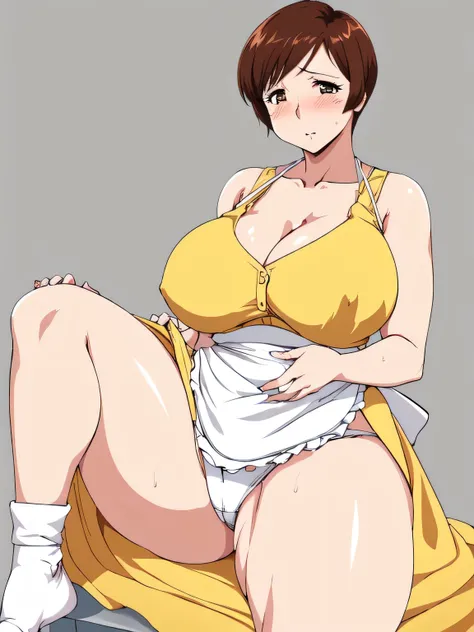 masterpiece, highest quality, High resolution, One girl, alone, sexual intercourse, Pornographic images, short hair, etsukoto, Fine grain, Fine grain, (((Thick thighs, Plump thighs, Voluptuous thighs, Enough thighs))), Big and ample breasts, Cleavage, Huge...