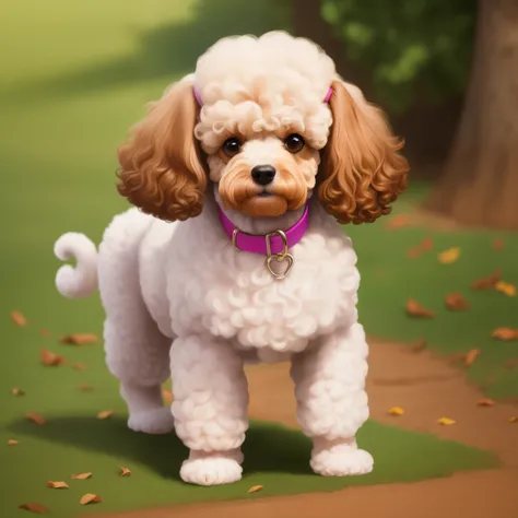 Cute poodle，Have fun，Full body photo，k hd，Photo drawing，HD picture，photographed，photore，