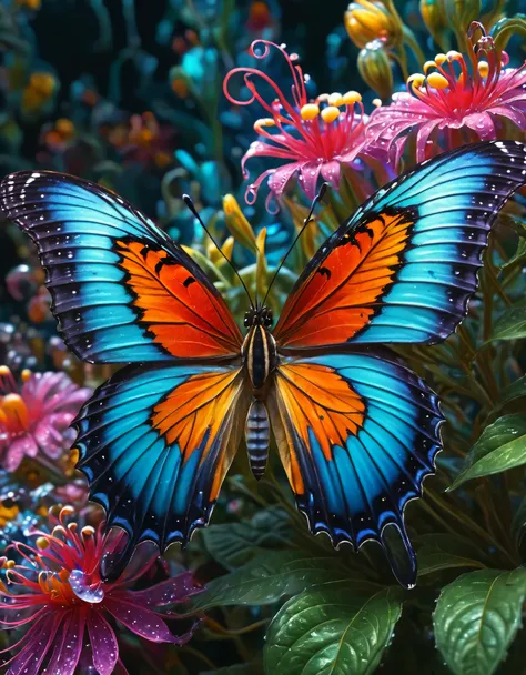 (best quality,4k,8k,highres,masterpiece:1.2),ultra-detailed,(realistic,photorealistic,photo-realistic:1.37),blingbling butterfly...