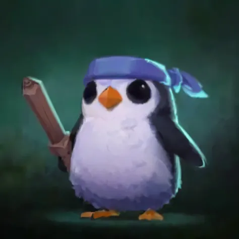 there is a penguin with a baseball bat in his hand, penguinz0, anthropomorphic penguin, fat penguin unity asset, soldier penguins, fat penguin, masterpice, blue penguin, penguin, mecha anthropomorphic penguin, beware the jubjub bird, birb, profile picture ...