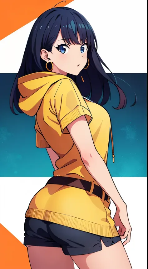 ((highest quality)),((Very detailed)),masterpiece,Anime art style,Absurd,One girl,((Dynamic pose)) , alone, Black Hair, young woman, Beautiful Fingers, Beautiful long legs, Beautiful body, Beautiful Nose, Beautiful character design, Perfect eyes, Perfect f...