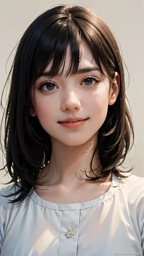 "(highest quality,8k,High resolution,masterpiece:1.2),Very detailed,(Realistic,photoRealistic,photo-Realistic:1.37),(Realistic:1.37),One beautiful woman、short hair,Deep black eyes,21 years old,Light Brown Hair,pastel colouの服,Pastel Colou uniform,Moderate:O...