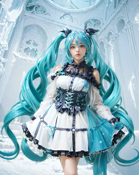 ( hatsune miku_rose cage),((realistic, photorealistic)),, light reflection, (( hd )),((upper body)), (((best quality, masterpiec...