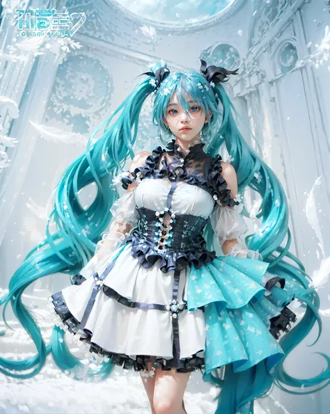 ( hatsune miku_rose cage),((realistic, photorealistic)),, light reflection, (( hd )),((upper body)), (((best quality, masterpiec...