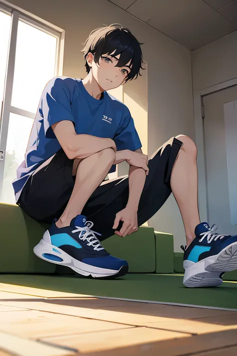 2d Picture of man wearing a sport shoes that is up to date