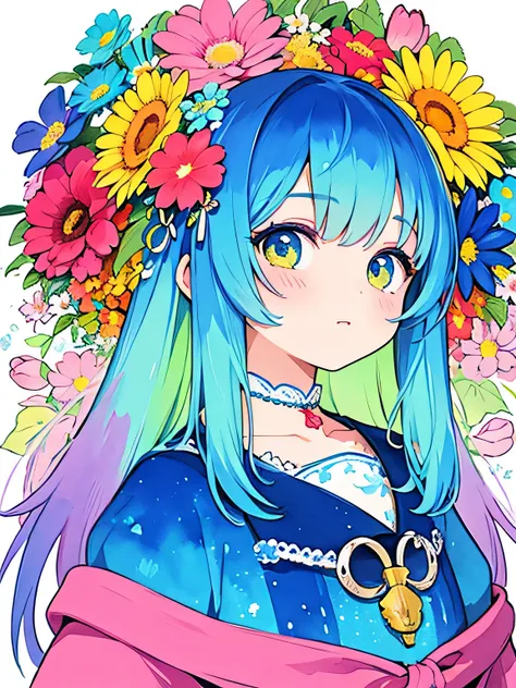 Micho style、8K Quality、Intense watercolor, Detailed watercolor art, Watercolor splash, Surreal, avant-garde pop art, Beautiful and expressive paintings, Beautiful artwork illustration, Very colorful tones, wonderful, Cool beauty, highest quality、Official A...