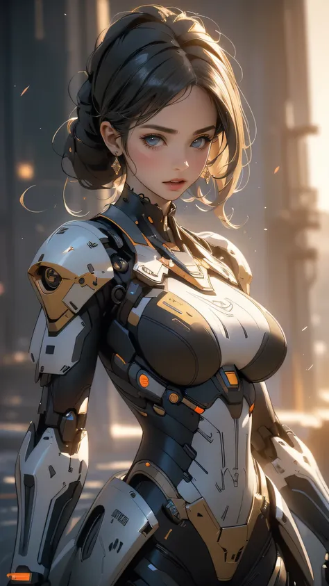 (random dynamic poses:1.2),mecha body,(thin type:1.8),(big breasts:1.5),(random hairstyle),(highest image quality,(8k), ultra-re...