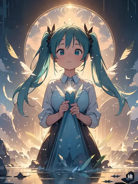 (masterpiece、highest quality、highest quality、official art、beautiful and beautiful:1.2)、(one girl:1.3)hatsune miku、twin tails,big...