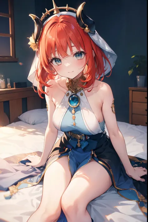 Niiro、blush,smile、Red hair、Usual clothes、Combat Uniform、Show me your armpits、Shoulder Bare、The clavicle is visible、Sexy thighs、Beautiful feet、Usual hairstyle、highest quality, High resolution, unity 8k wallpaper, (shape:0.8), (Beautiful and beautiful eyes:1...