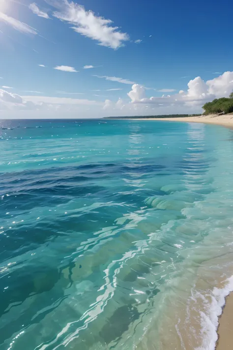 beautiful sea , Beautiful sea and clear sky, blue water, Blue sky, perfect wallpaper,very clear water