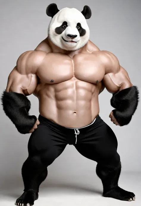 panda Anthropomorphic, big muscle