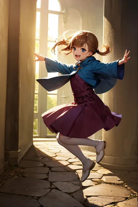 Little, Wizard, Light, Bright smile, jump, play  