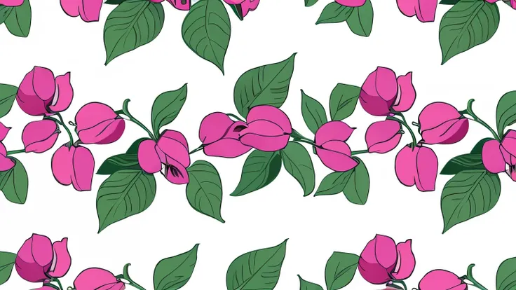 repeating pattern of fuchsia flowers light color