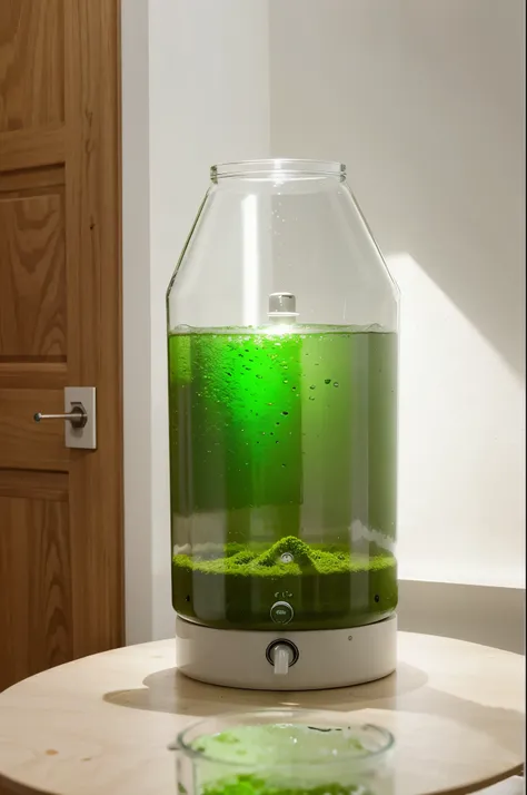 Small Size Bioreactor for Homes, made from microalgae that produce oxygen 