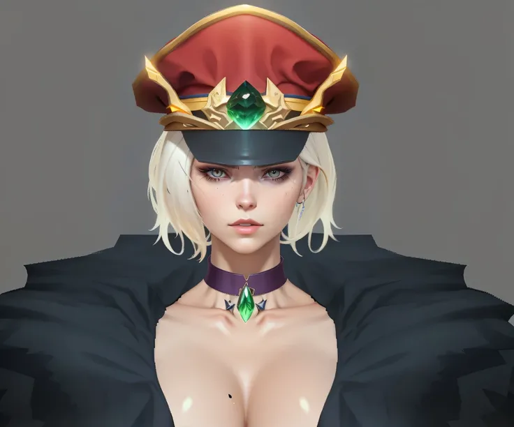 There was a woman wearing a hat and a collar, Humanity :: witch, Female characters, Close-up characters, Portrait of a female mage, portrait of a witch, Character Close-up, Character Close-up, very detailed character, Created by senior character artists, h...