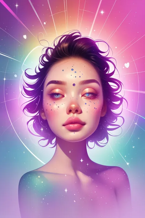 (this is a beautiful rainbow fantasy image that feels interesting and emphasizes glitter and iridescence.) generate a ((blind)) ...