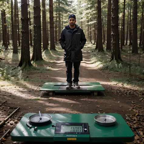  on the scales in a forest 