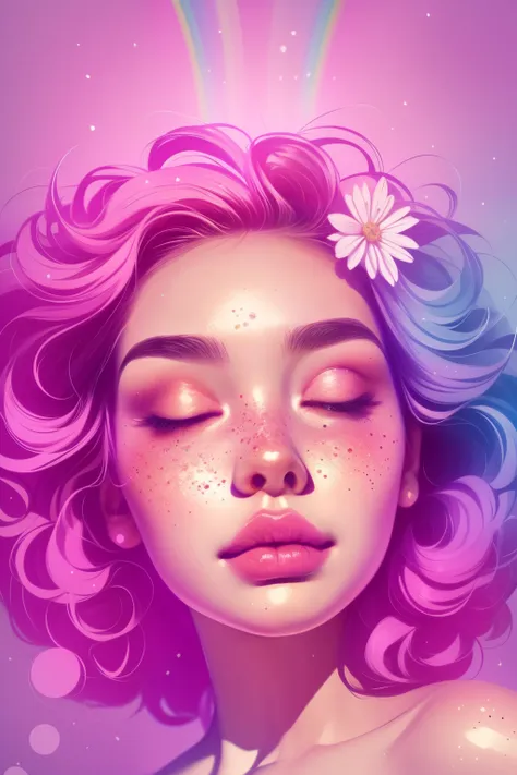 (this is a beautiful rainbow fantasy image that feels interesting and emphasizes glitter and iridescence.) generate a ((blind)) ...