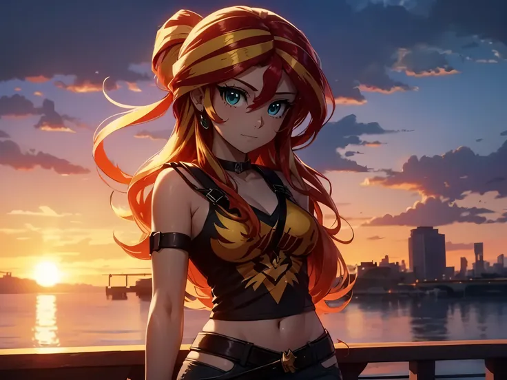 Sunset shimmer wearing a bandana top