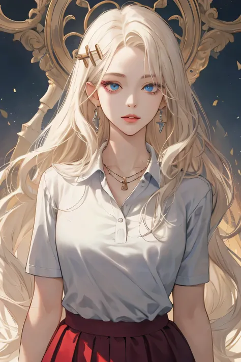 (extreamly delicate and beautiful:1.2), 8K,(masterpiece:1.0),(best_quality:1.0), 1 girl, and intricate detailing, Enlarged textures, and intricate detailing, finely eye and detailed face, and intricate detailing, shiraga, platinum blonde curls long hair, (...