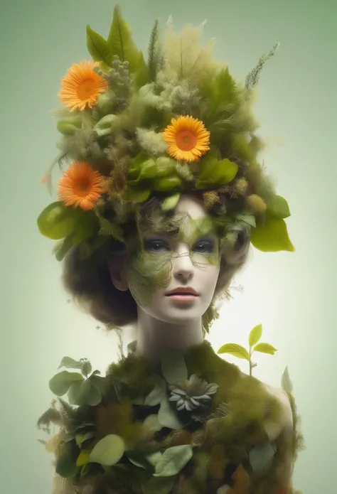 Beautiful girl，What our customers are saying：Girl made of dead plants， A girl made of fresh plants，A girl made of fresh plants