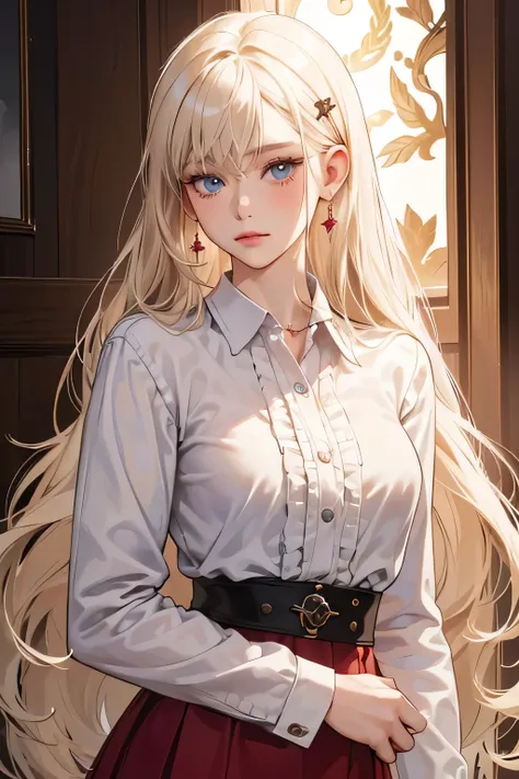 (extreamly delicate and beautiful:1.2), 8K,(masterpiece:1.0),(best_quality:1.0), 1 girl,model and intricate detailing, Enlarged textures, and intricate detailing, finely eye and detailed face, and intricate detailing, shiraga, platinum blonde curls long ha...