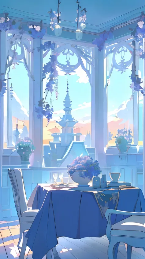 There are flowers and vases on the table, Anime beautiful peaceful scene, Beautiful anime scene, Anime Background art, Anime Background, beautiful Anime Landscape, anime art wallpaper 8 k, Anime Landscape, Anime Art Wallpaper 4K, Anime Art Wallpaper 4k, 丰富...