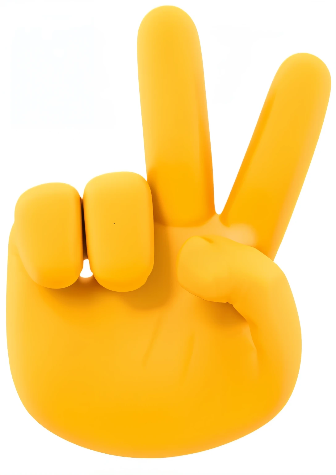 hands, 3d, emoji style, peace sign, victory sign, raising index and middle fingers