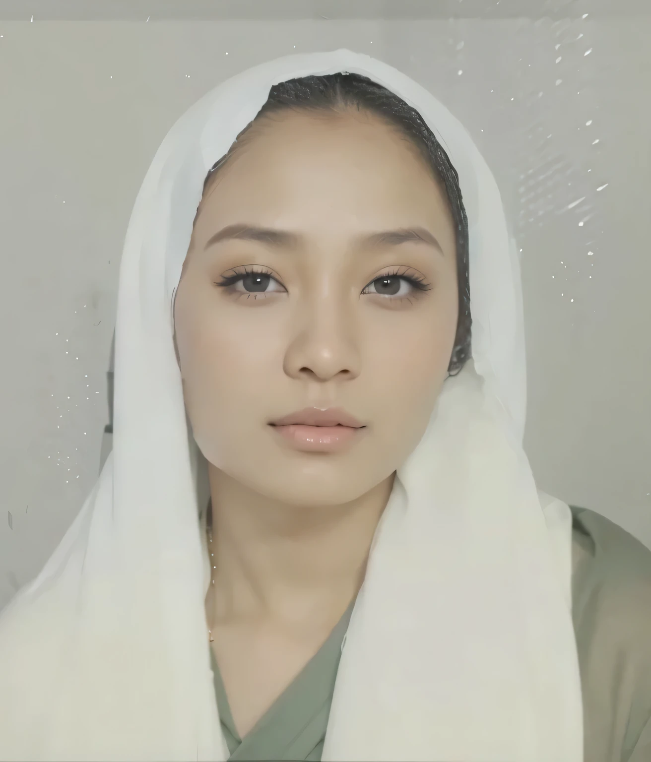 hyper realistic a woman muslimah indonesian