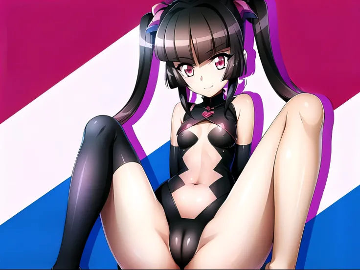  (((ultra-highdetail, extremely detailed illustration, 16k quality, best quality, intense shadows))), full body:1.2, low angle:1.2, cute, kawaii,  (tsukuyomi shirabe:1.3, senki zesshou symphogear, black hair, very long twin tails hair, beautiful , beautifu...