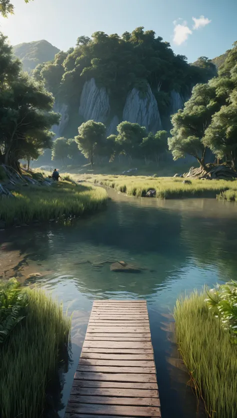 quiet place, very happy, beautiful, calm, breath-taking scenery. Reality, 8K Ultra HD, Studio Quality, 超realism, Maximum detail, Large target, Post-Processing, realism, Photoshop, photography, detail, theater lighting, landscape, panoramic, landscape, Ray ...