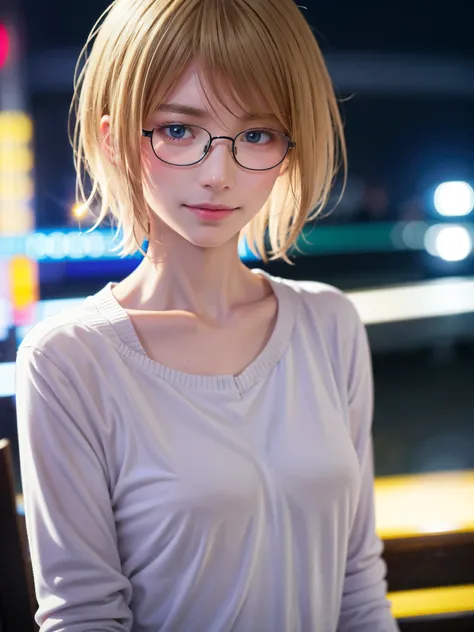 Japanese girl in casual clothes、Observe the audience、Tokyo cityscape at night、(highest quality、masterpiece)))、HD Fine、Very detailed、masterpiece、Cinema Lighting、(8k、highest quality、masterpiece:1.2)、(Realistic、Realistic:1.37) High resolution、Super detailed、W...