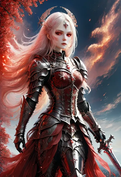 (claude monet style:1.5)arafed, dark fantasy art, gothic art, a picturק of a vampire ready for battle, female vampire, armed wit...