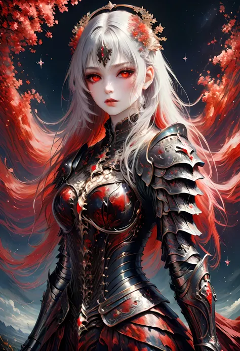 (Claude Monet Style:1.5)Arafed, dark fantasy art, gothic art, a picturק of a vampire ready for battle, female vampire, armed with a sword, wearing heavy armor , armed with a sword, shining sword, ultra detailed face (intricate detailed, Masterpiece, best q...