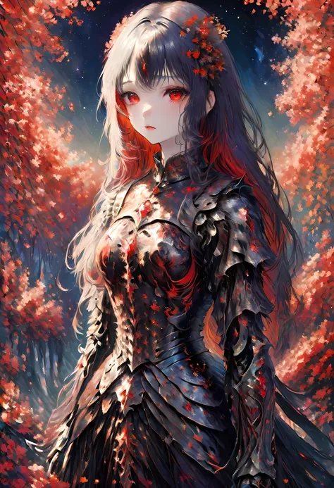 (Claude Monet Style:1.5)Arafed, dark fantasy art, gothic art, a picturק of a vampire ready for battle, female vampire, armed with a sword, wearing heavy armor , armed with a sword, shining sword, ultra detailed face (intricate detailed, Masterpiece, best q...