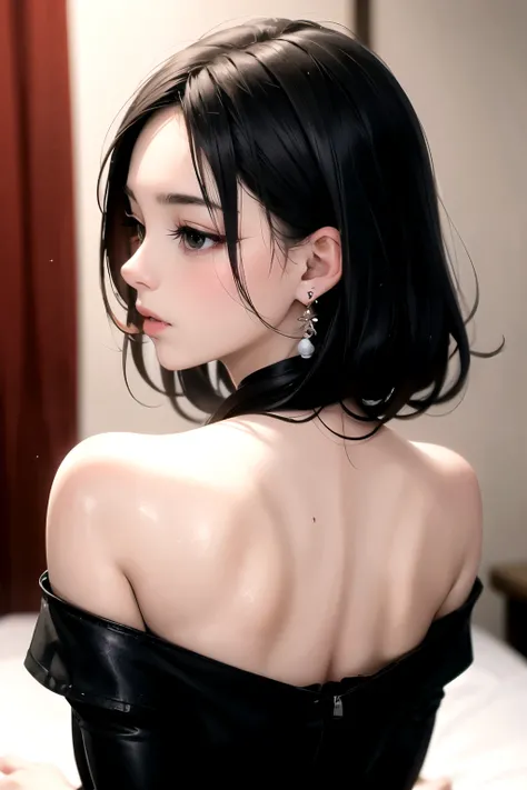 ((best quality)), ((masterpiece)), (detailed), perfect face. Black hair. Asian girl. Ulzzang. Black eyes. Sex from behind.