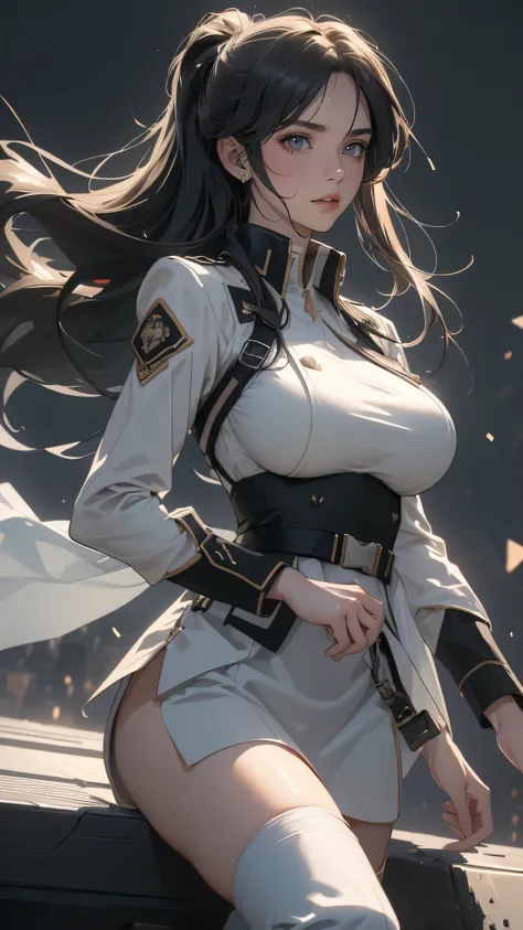 (random dynamic poses:1.2),military uniform,(thin type:1.8),(big breasts:1.5),(random hairstyle),(highest image quality,(8k), ul...