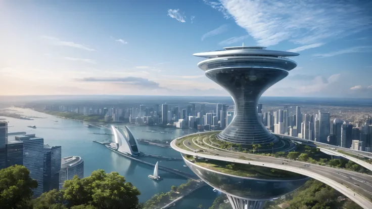 (Best quality,4K,8K,A high resolution,Masterpiece:1.2),Ultra-detailed,(Realistic,Photorealistic,photo-realistic:1.37),Futuristic floating city,Futuristic technology,Huge urban high-tech tablet platform,Airship,Floating in the sky,Futuristic city,Small airs...