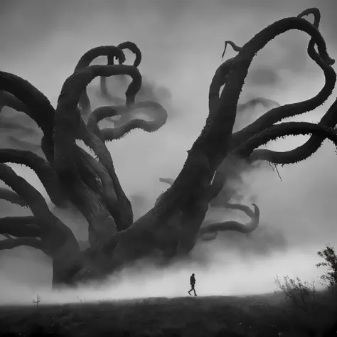 His outstretched hand trembles as it reaches for the mask that conceals his face, his fingers curling around it with a desperate grip. Slowly, deliberately, he pulls the mask off, and as he does, the very fabric of reality around him begins to distort and...