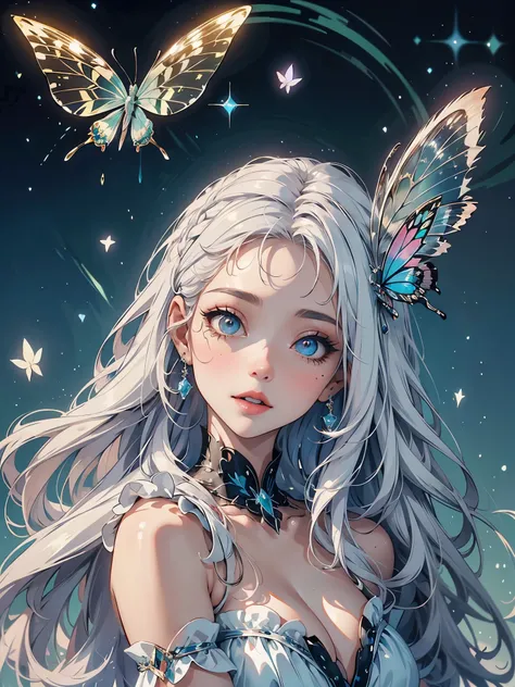 Title: The Magical Fairy with Moth Wings: Beleza e Encanto

H2: The Fairy with White Hair and Luminous Eyes In the heart of the enchanted forest, lives a magical fairy with hair as white as snow and eyes as luminous as stars. She is known for her beauty an...