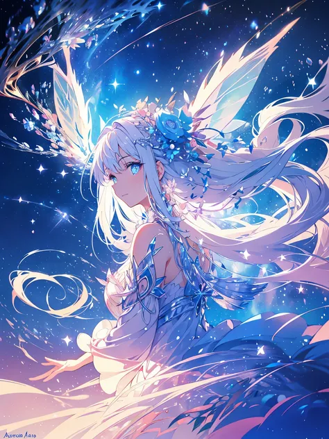 title: the magical fairy with moth wings: beleza e encanto h2: the fairy with white hair and luminous eyes in the heart of the e...