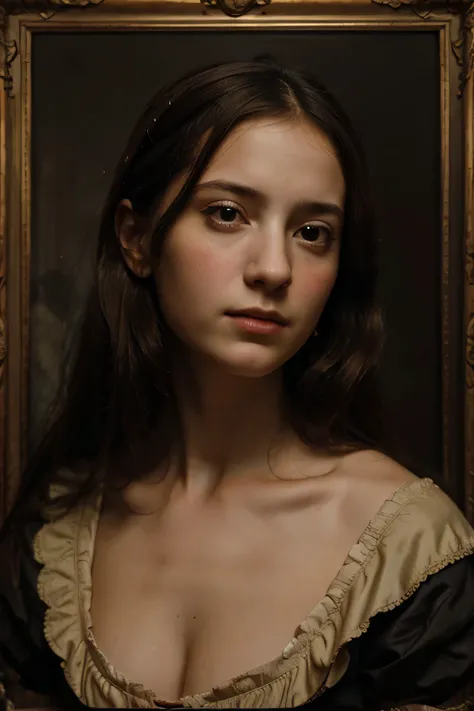 Portrait of girl in baroque painting style