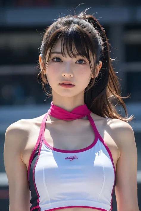 (8k, RAW Photos,highest quality, High resolution:1.1), (Super realistic:1.4),(Realistic, Realistic:1.3),Japanese beauty、Rhythmic Gymnastics Club、Rhythmic Gymnastics Uniform、((Upper Body:1.3))