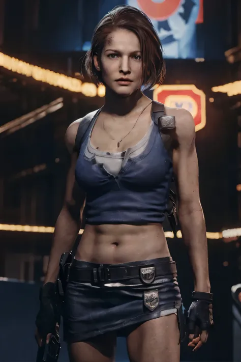 Jill valentine fighting,crying Sienna Guillory,open thigs,solo,shoot from below, big breasts ,white panties,covered nipples,man spread,navy blue tight mini skirt,up skirt,short hair, brown hair, blue eyes,