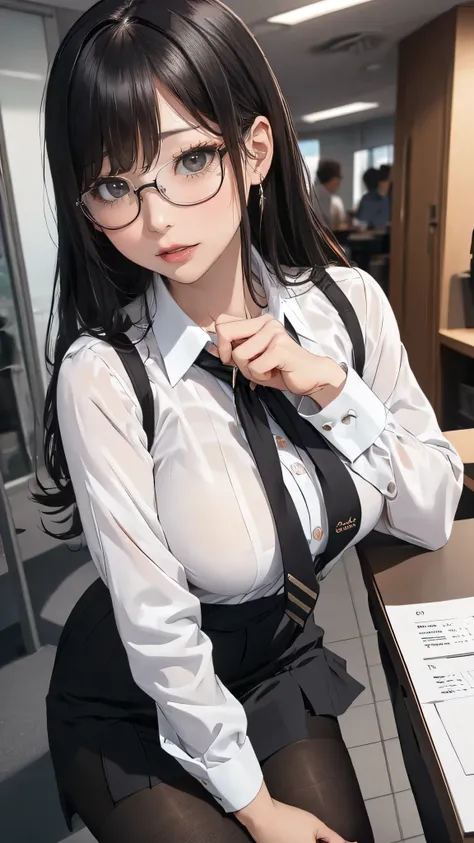 1woman,random office lady fashion,(Thin type),(large breasts),(random sexy pose),(random hairstyle),(Highest image quality,(8K), Ultra-realistic, Best Quality, High quality, High Definition, high quality texture, high detailing, Beautiful detailed, fine de...
