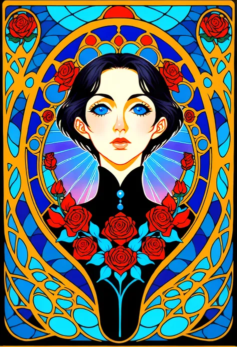 "The Fusion of French Art Nouveau and Vaporwave Art”